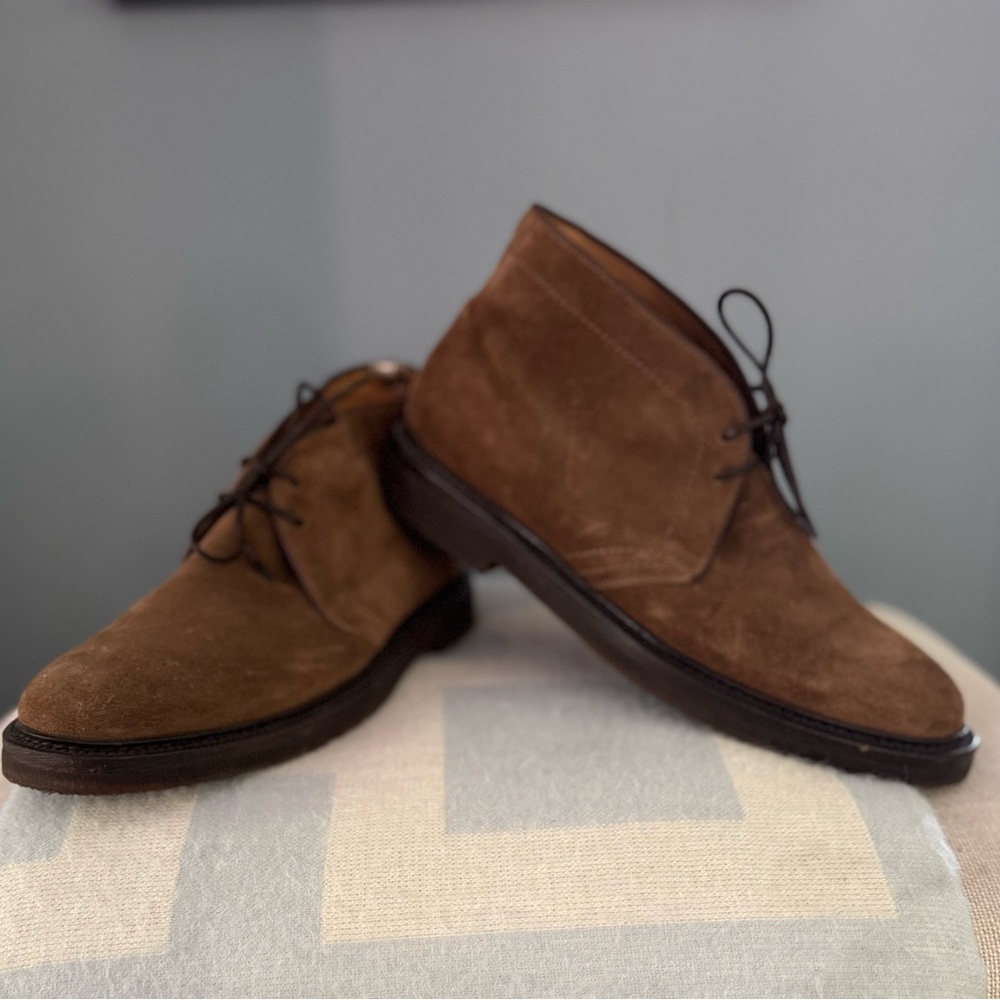 Officine Creative Brown Chukka Boots Suede Lace-Up, Size 43 (US 10)
